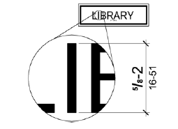 Figure 703.2.5 Height of Raised Characters